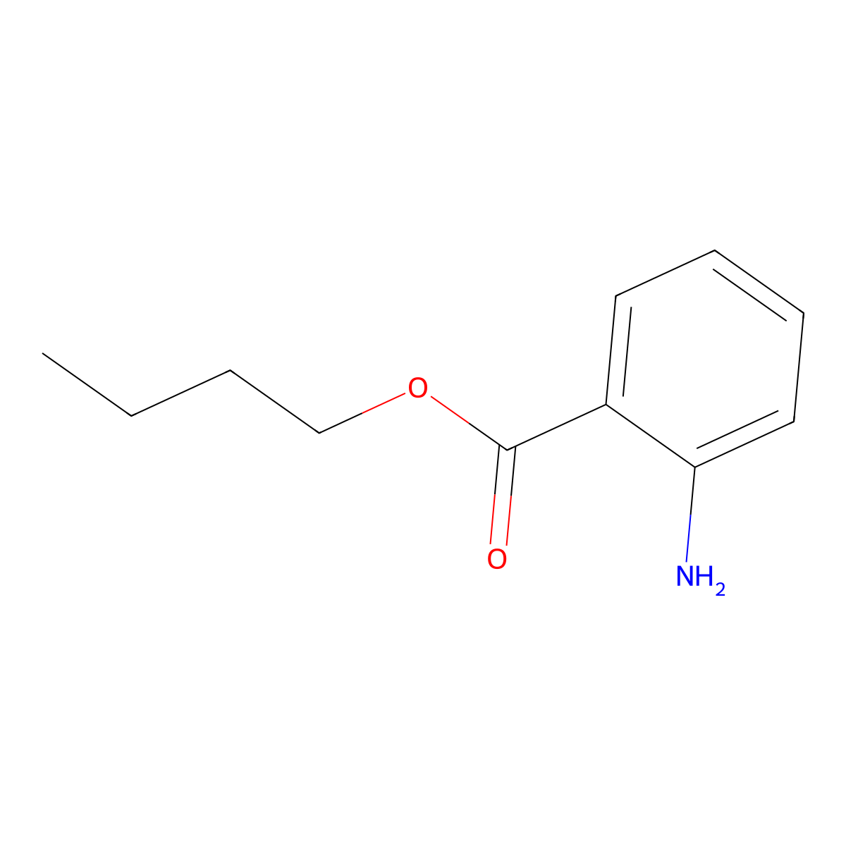 Butyl anthranilate molecular structure, CAS 7756-96-9