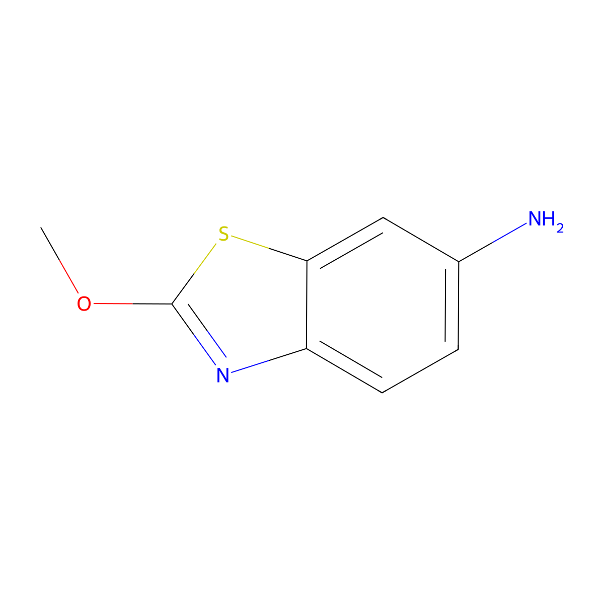 2-Methoxy-1,3-benzothiazol-6-amine molecular structure, CAS 77563-27-0