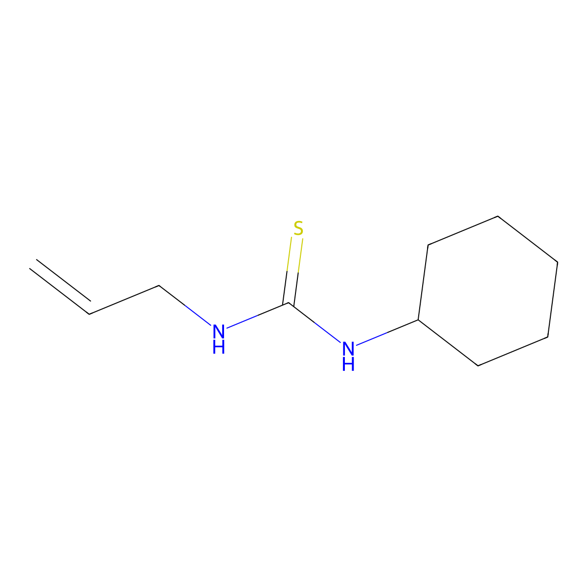 1-Allyl-3-cyclohexylthiourea molecular structure, CAS 77563-68-9