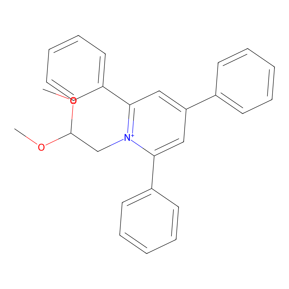 1-(2,2-Dimethoxyethyl)-2,4,6-triphenylpyridin-1-ium molecular structure, CAS 77564-47-7