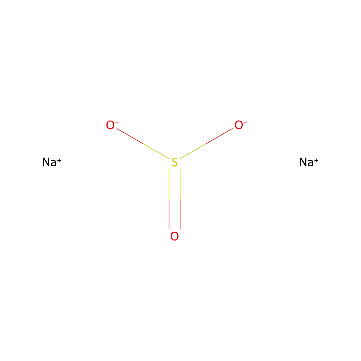 Sodium Sulfite molecular structure, CAS 7757-83-7