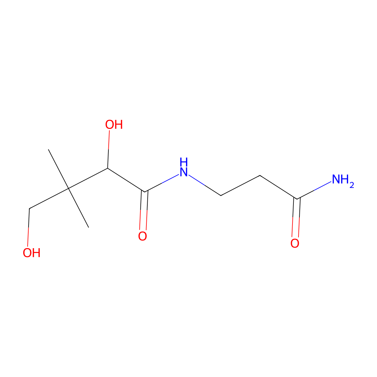 Pantothenamide molecular structure, CAS 7757-97-3