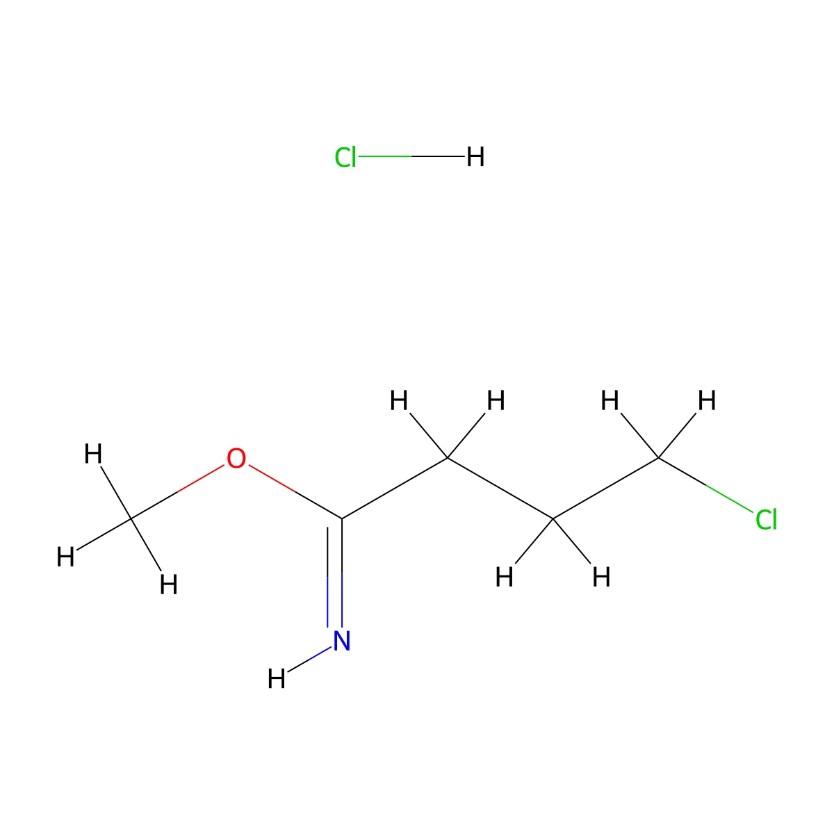 Methyl 4-chlorobutanimidate hydrochloride molecular structure, CAS 77570-15-1