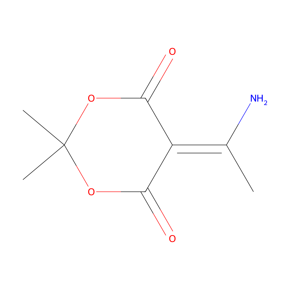 5-(1-Aminoethylidene)-2,2-dimethyl-1,3-dioxane-4,6-dione molecular structure, CAS 77570-17-3