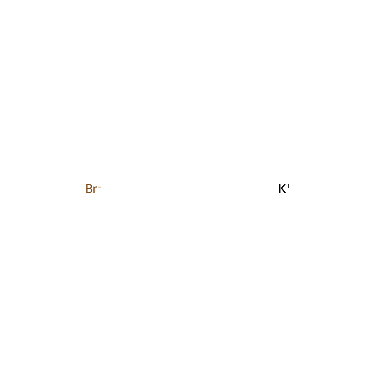potassium bromide molecular structure, CAS 7758-02-3