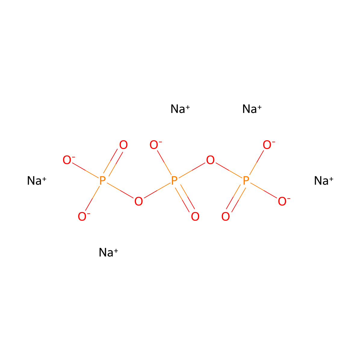 Sodium Tripolyphosphate molecular structure, CAS 7758-29-4