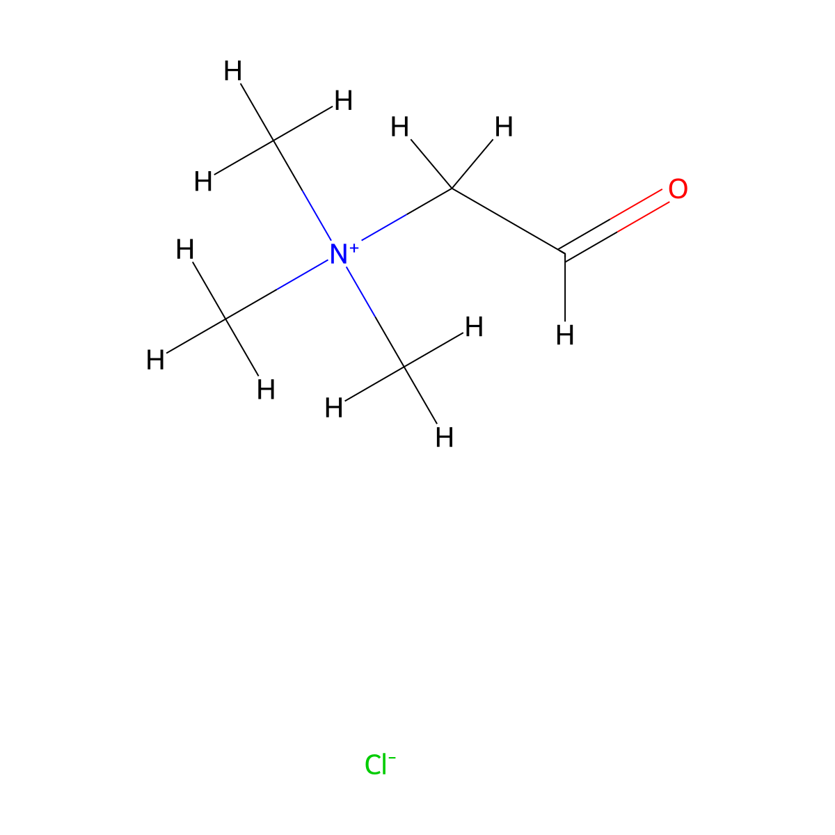 Betaine Aldehyde Chloride molecular structure, CAS 7758-31-8