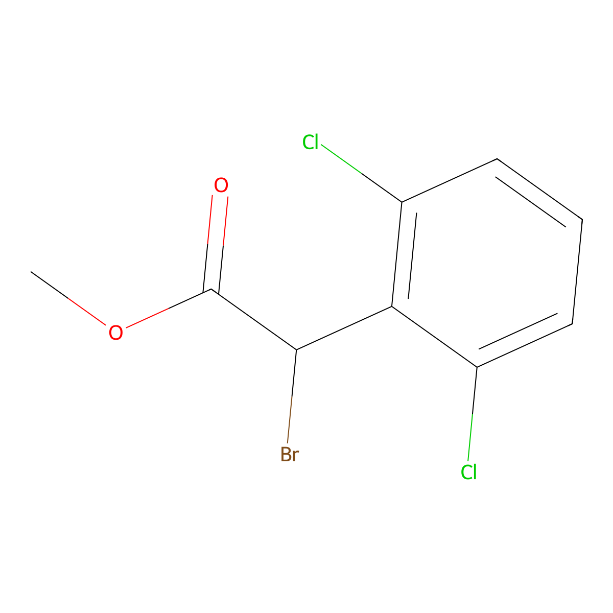 Methyl 2-bromo-2-(2,6-dichlorophenyl)acetate molecular structure, CAS 77583-73-4