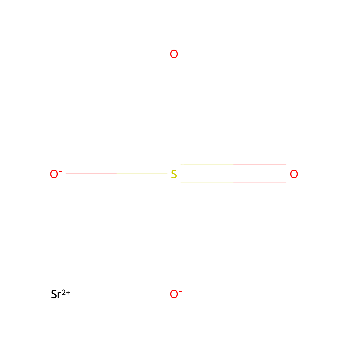 Strontium sulfate molecular structure, CAS 7759-02-6