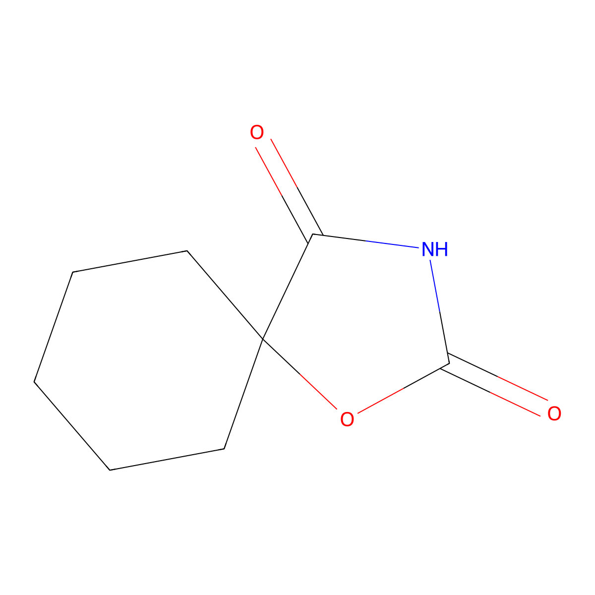 1-Oxa-3-azaspiro[4.5]decane-2,4-dione molecular structure, CAS 7759-32-2
