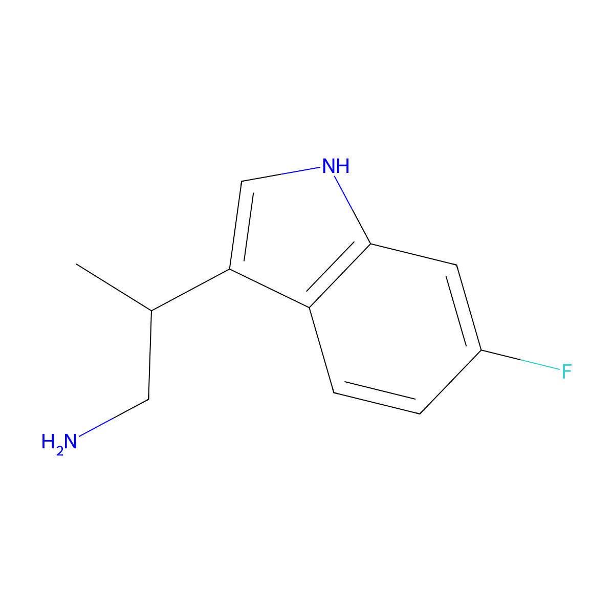 2-(6-Fluoro-1H-indol-3-yl)propylamine molecular structure, CAS 77590-52-4