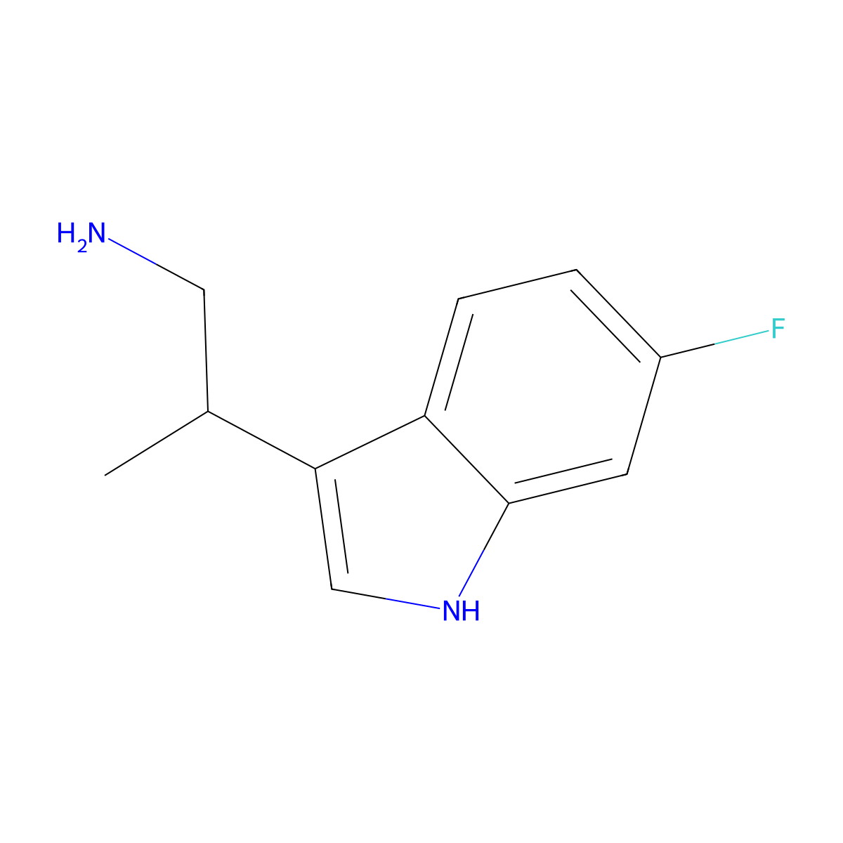 2-(6-Fluoro-1H-indol-3-yl)propylamine molecular structure, CAS 77590-52-4
