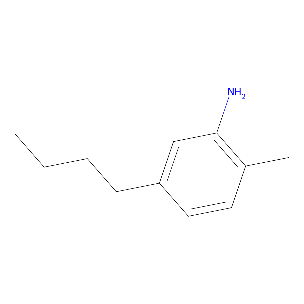 5-Butyl-2-methylaniline molecular structure, CAS 77594-90-2