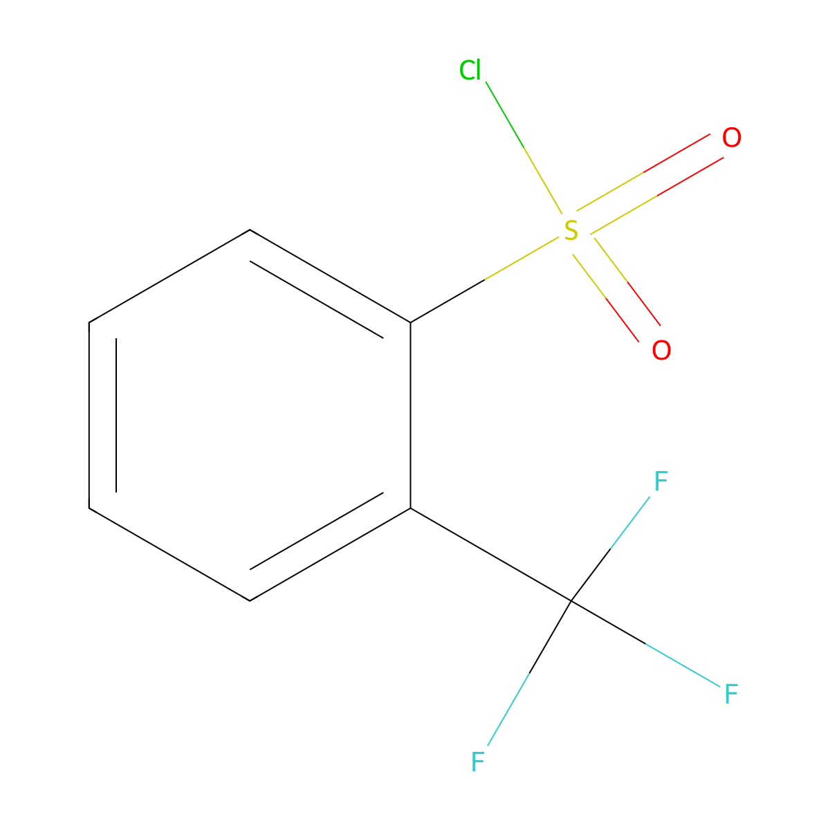 2-Trifluoromethylbenzenesulphonyl chloride molecular structure, CAS 776-04-5