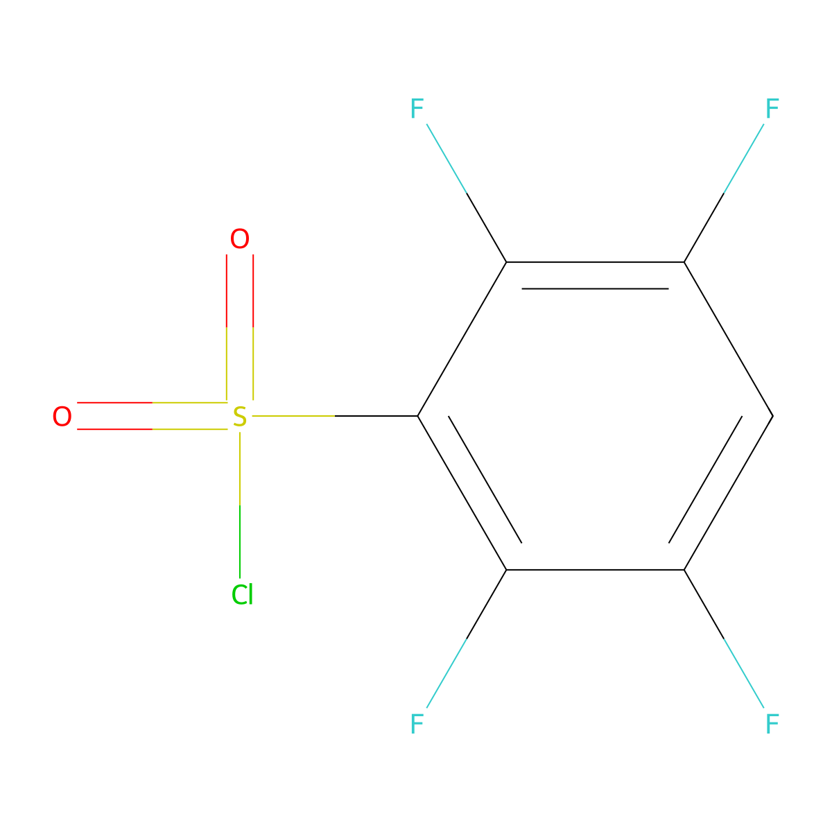 2,3,5,6-Tetrafluorobenzenesulfonyl chloride molecular structure, CAS 776-09-0