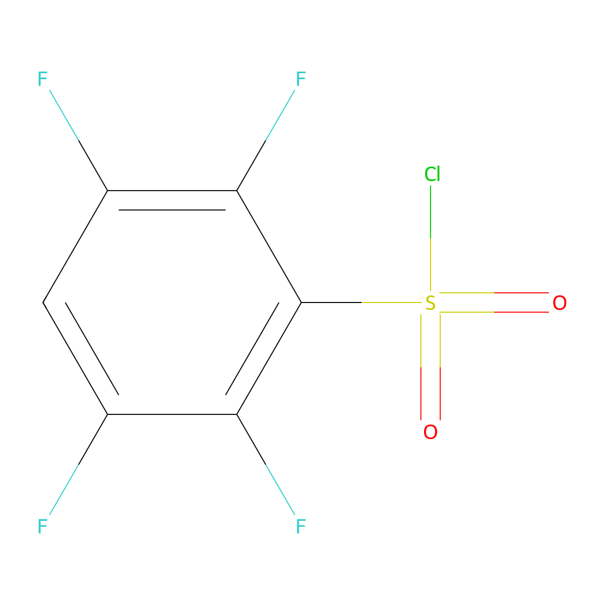 2,3,5,6-Tetrafluorobenzenesulfonyl chloride molecular structure, CAS 776-09-0