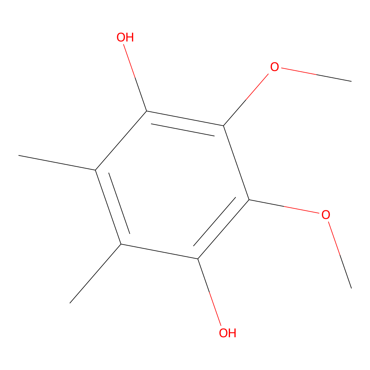 2,3-Dimethoxy-5,6-dimethylbenzene-1,4-diol molecular structure, CAS 776-33-0