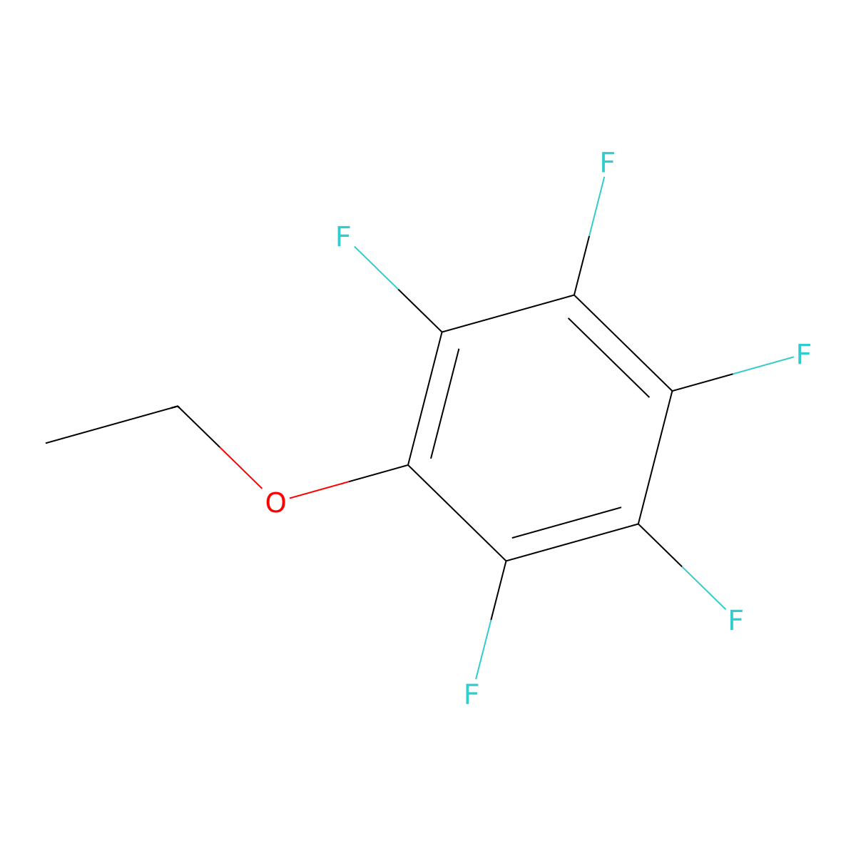 1-Ethoxy-2,3,4,5,6-pentafluorobenzene molecular structure, CAS 776-39-6