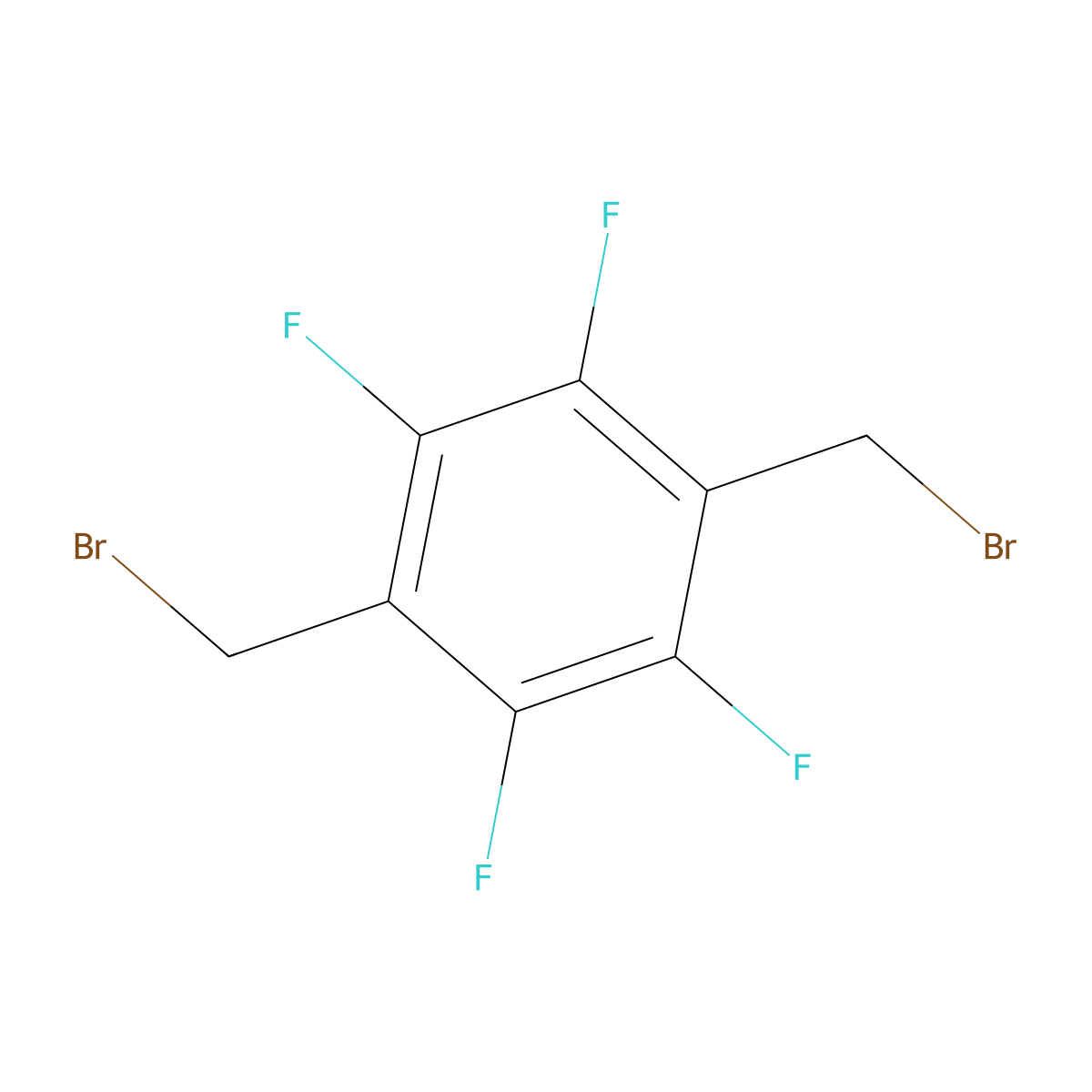 1,4-Bis(bromomethyl)-2,3,5,6-tetrafluorobenzene molecular structure, CAS 776-40-9