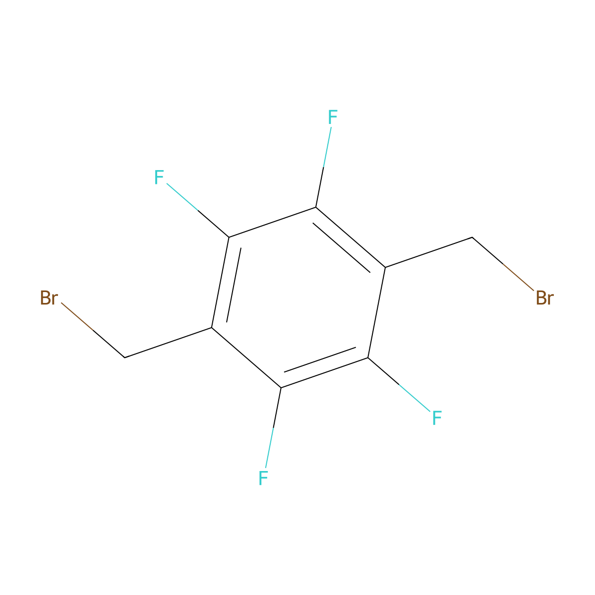 1,4-Bis(bromomethyl)-2,3,5,6-tetrafluorobenzene molecular structure, CAS 776-40-9