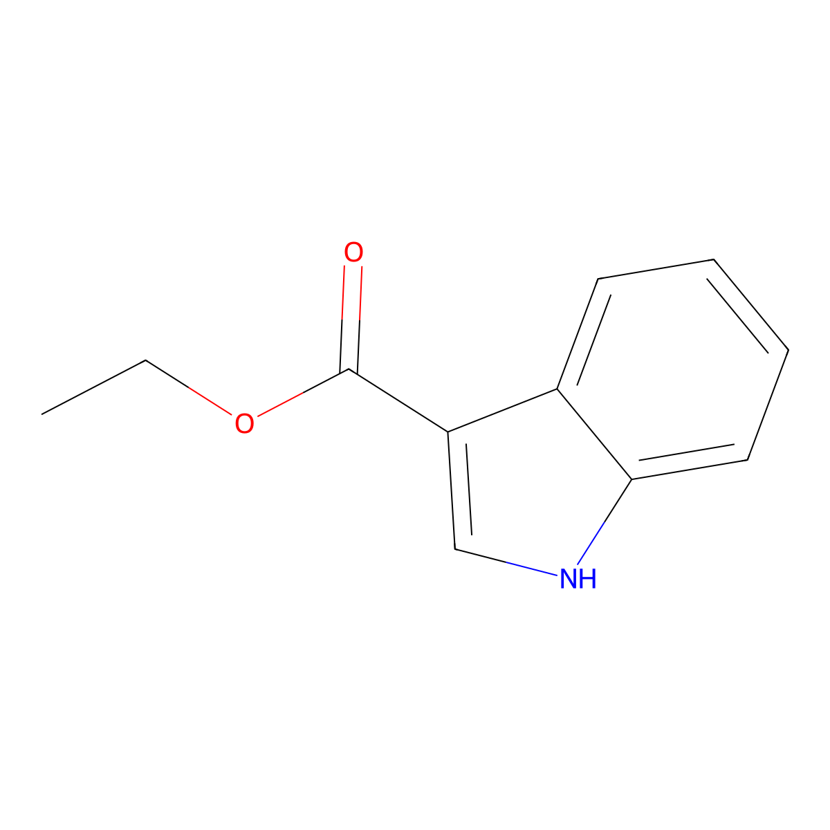 Ethyl Indole-3-carboxylate molecular structure, CAS 776-41-0