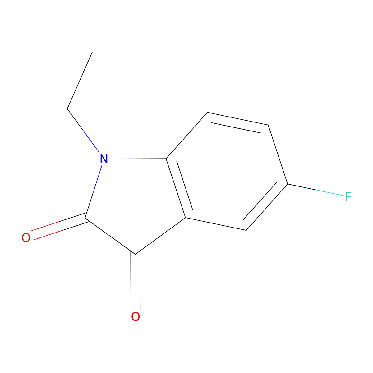 1-Ethyl-5-fluoro-1h-indole-2,3-dione molecular structure, CAS 776-47-6