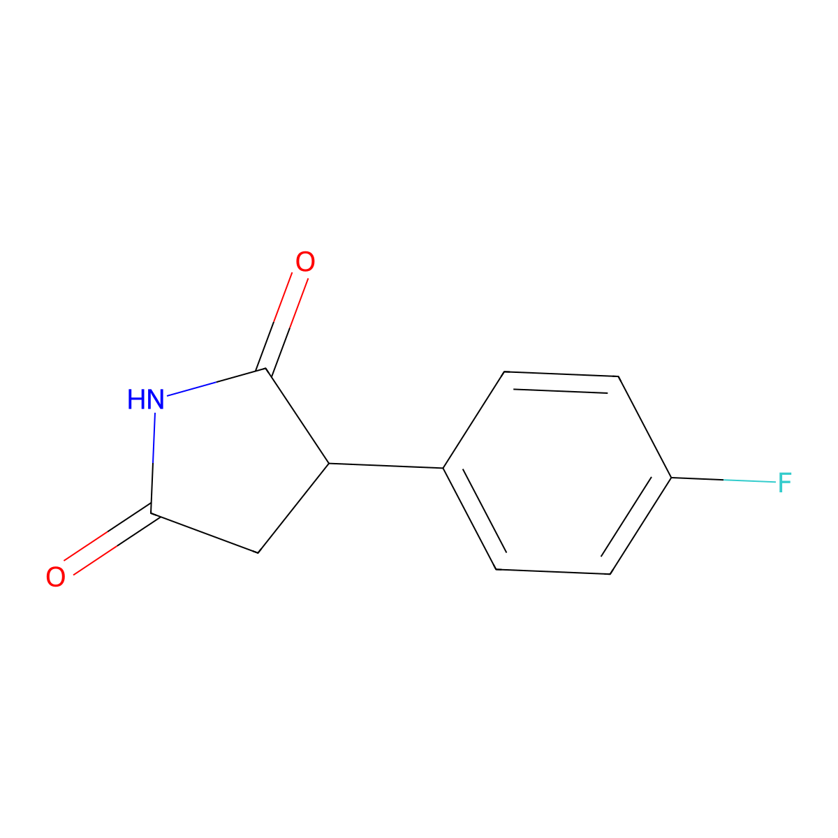 3-(4-Fluorophenyl)pyrrolidine-2,5-dione molecular structure, CAS 776-51-2