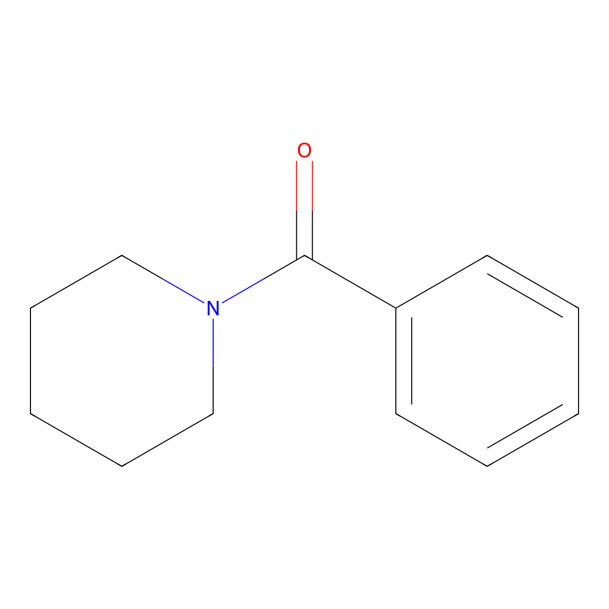 Benzoylpiperidine molecular structure, CAS 776-75-0