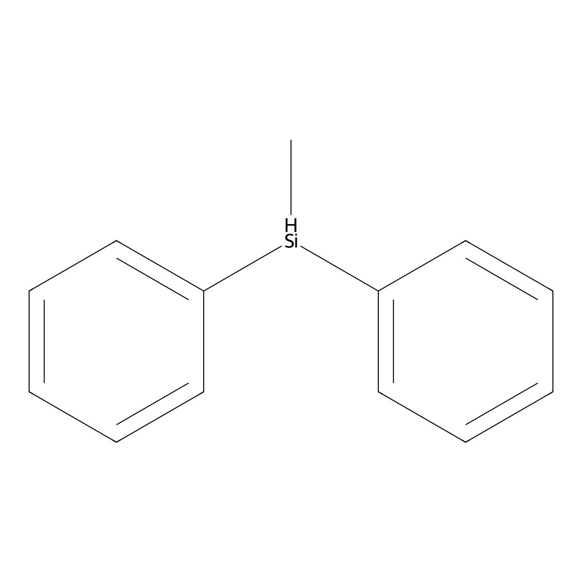Methyldiphenylsilane molecular structure, CAS 776-76-1
