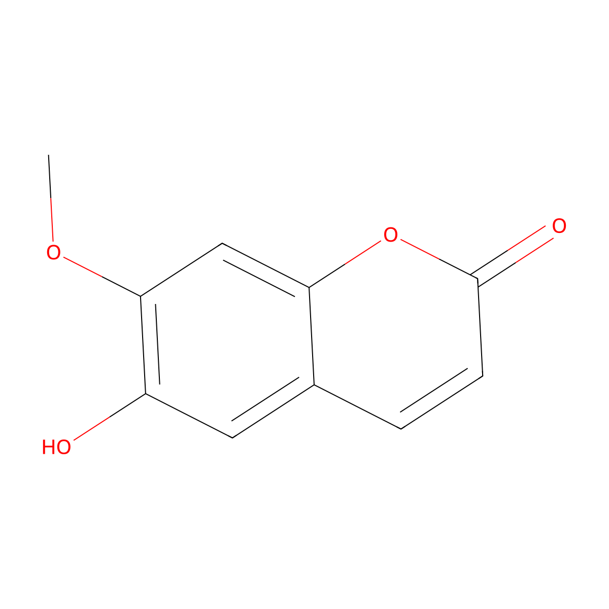 Isoscopoletin molecular structure, CAS 776-86-3