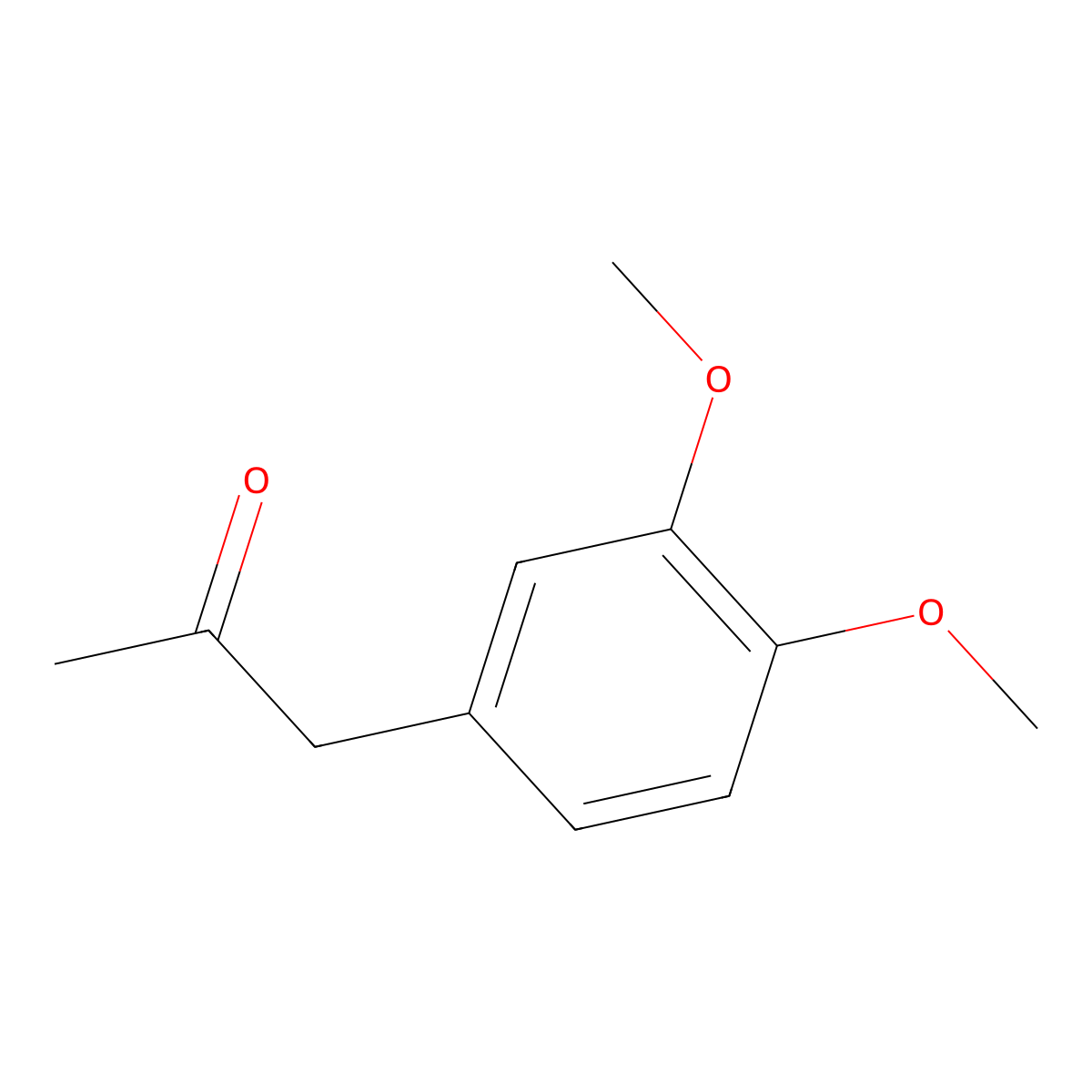 2-Propanone, 1-(3,4-dimethoxyphenyl)- molecular structure, CAS 776-99-8