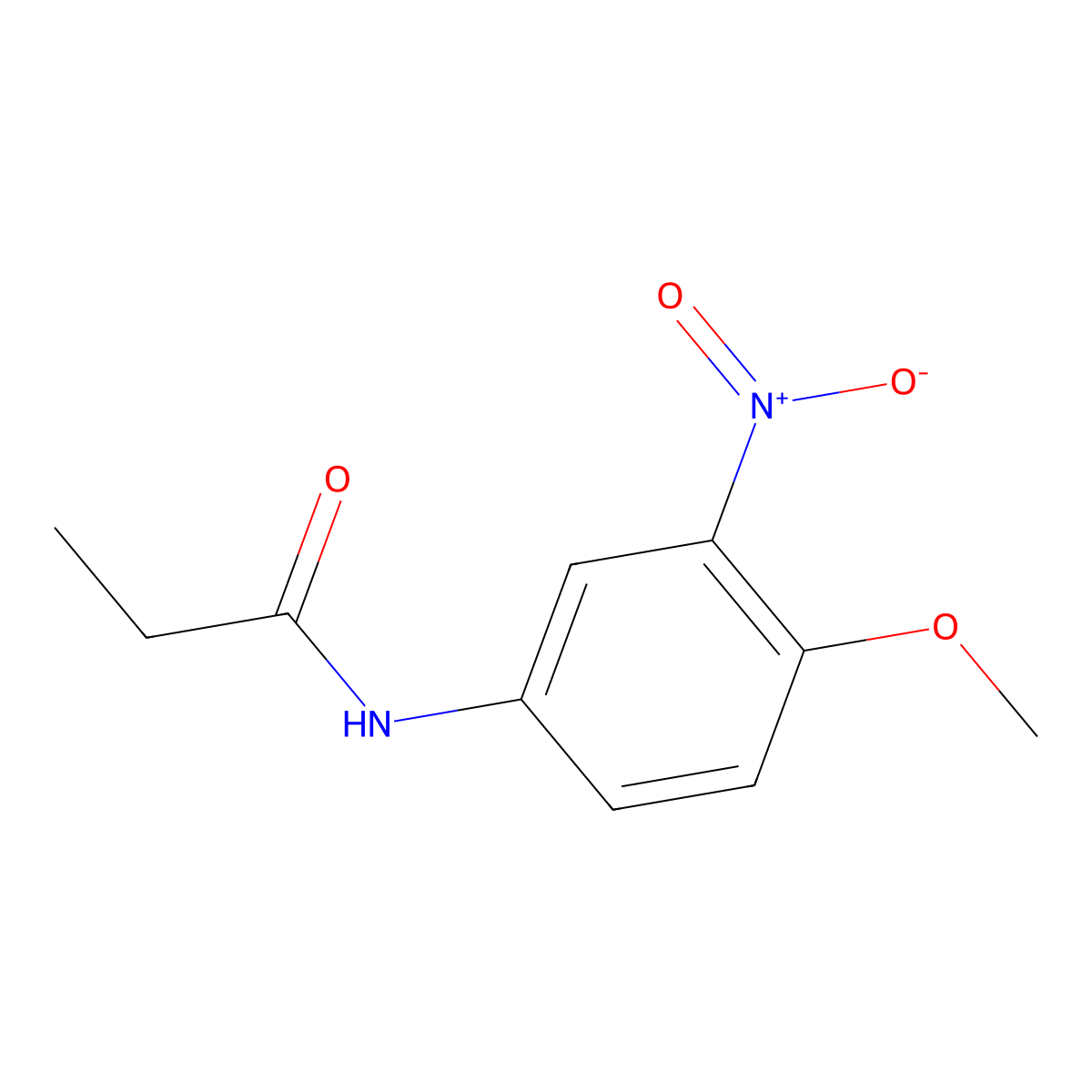 N-(4-methoxy-3-nitrophenyl)propanamide molecular structure, CAS 77600-77-2
