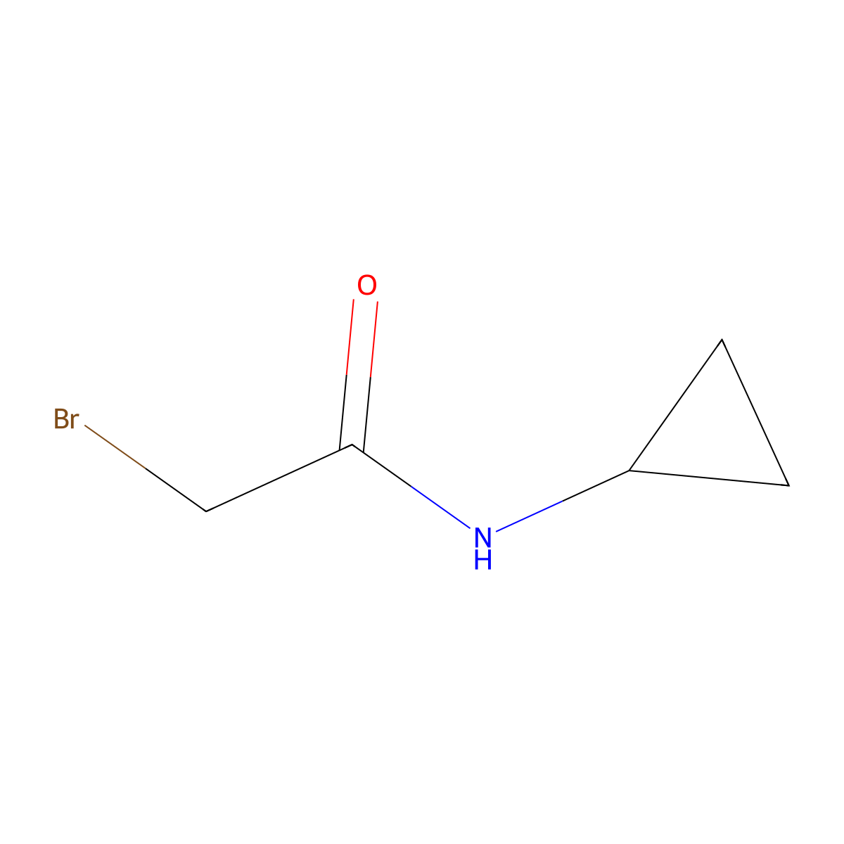 2-Bromo-N-cyclopropylacetamide molecular structure, CAS 77600-79-4