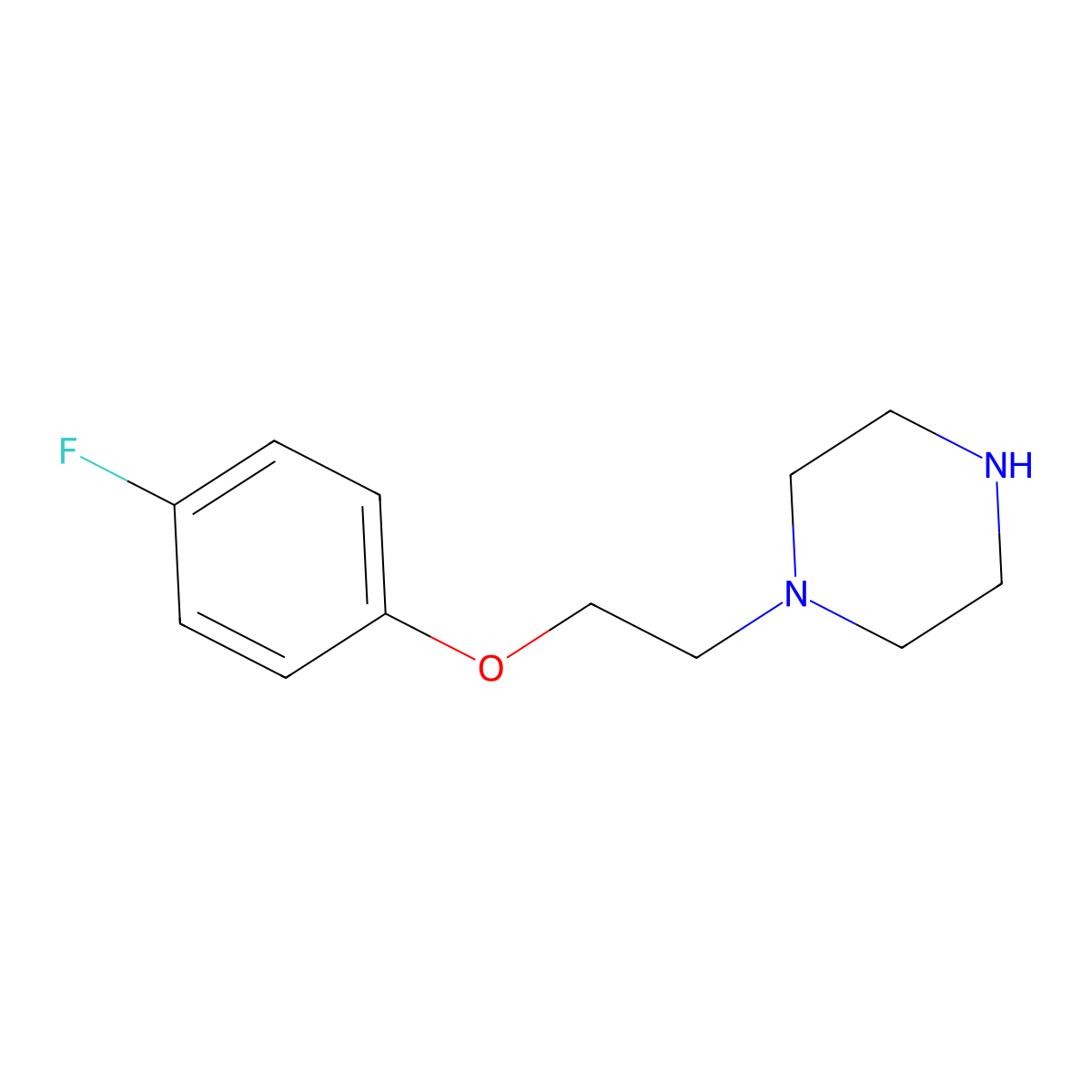 1-[2-(4-Fluorophenoxy)ethyl]piperazine molecular structure, CAS 77602-92-7