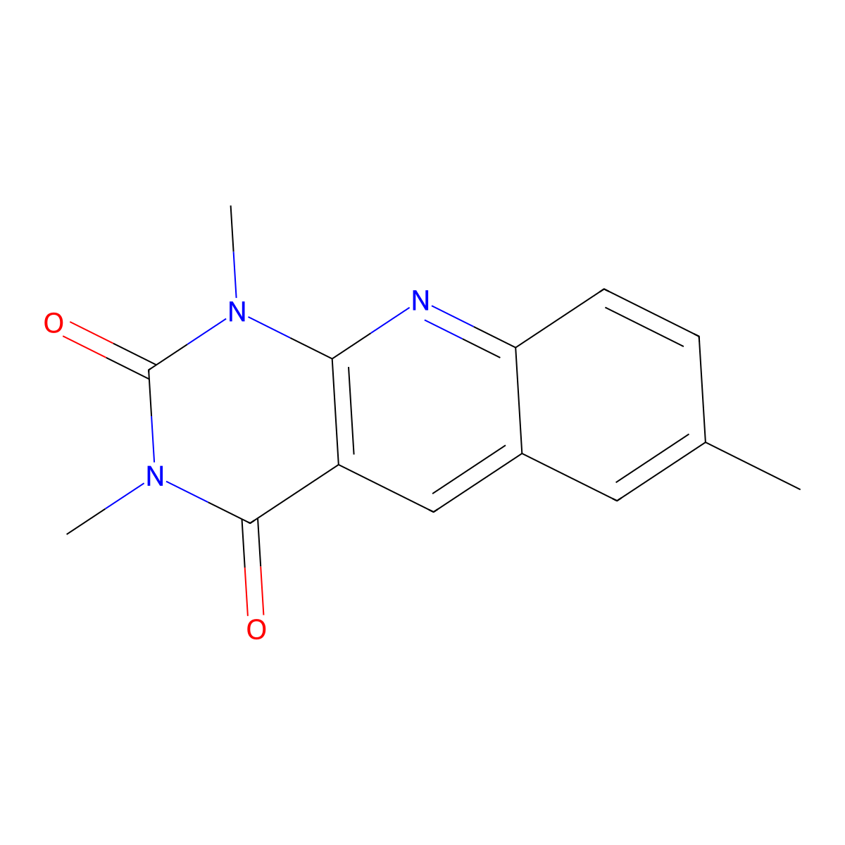 1,3,7-Trimethylpyrimido[4,5-b]quinoline-2,4-dione molecular structure, CAS 77603-15-7