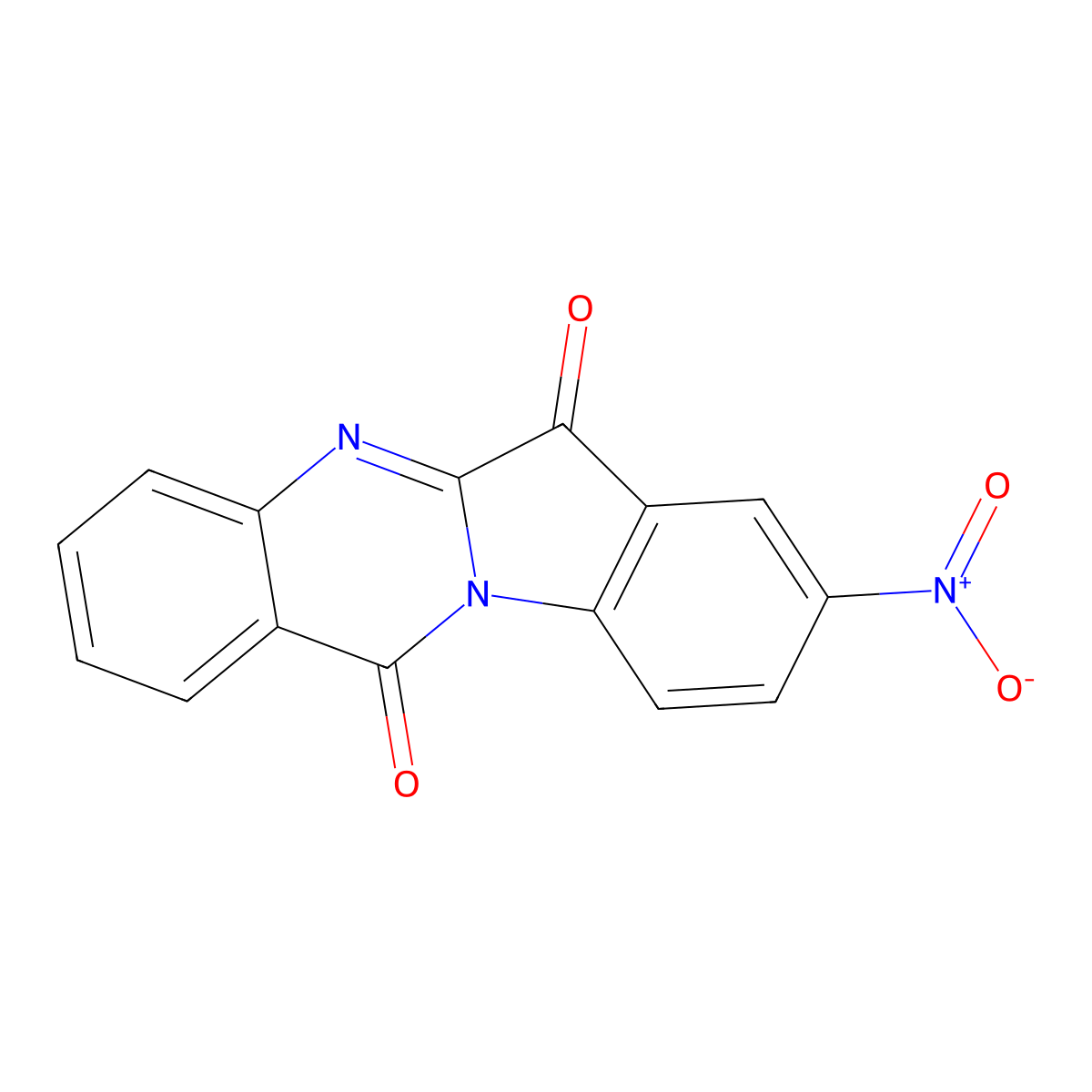 8-Nitroindolo[2,1-b]quinazoline-6,12-dione molecular structure, CAS 77603-42-0