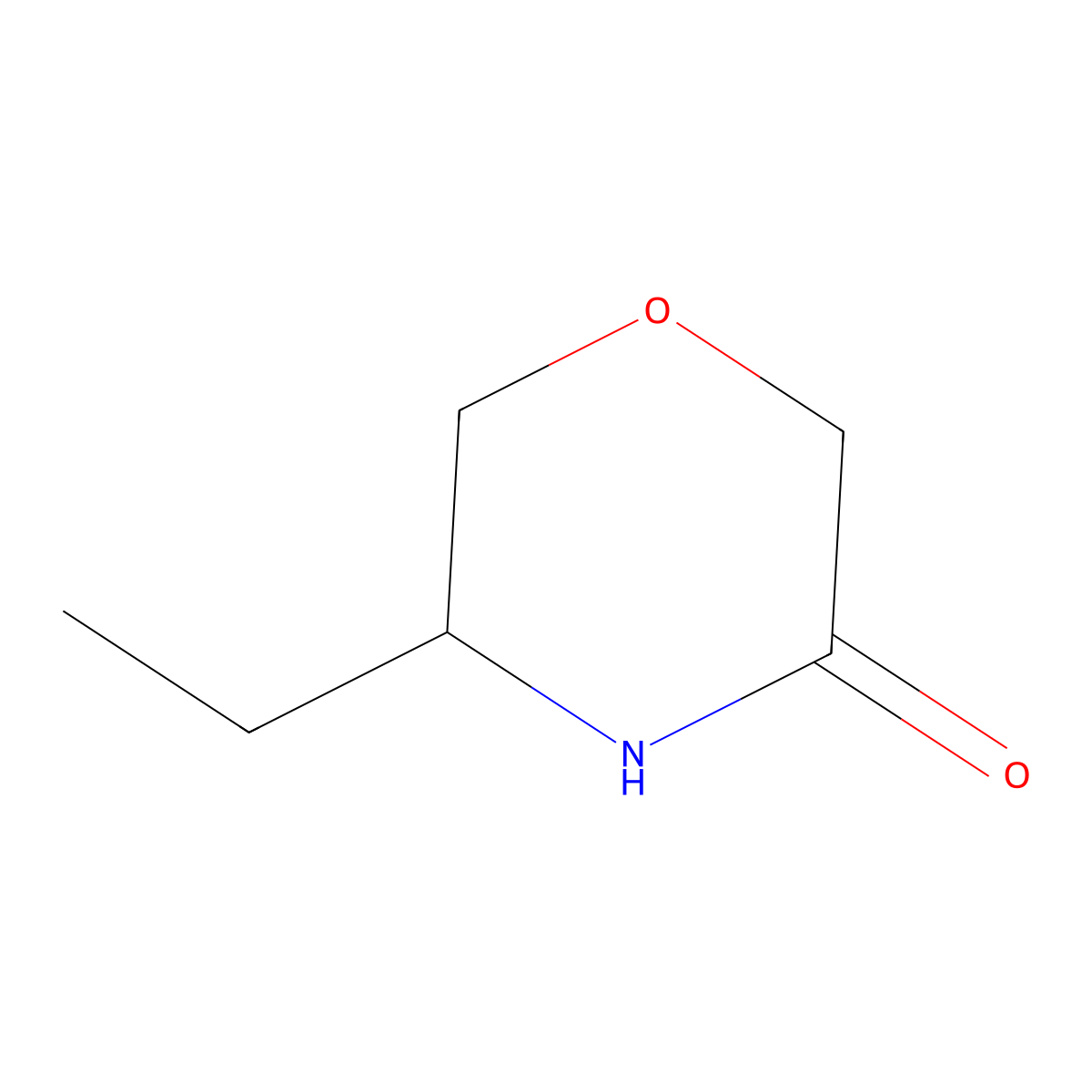 5-Ethylmorpholin-3-one molecular structure, CAS 77605-88-0