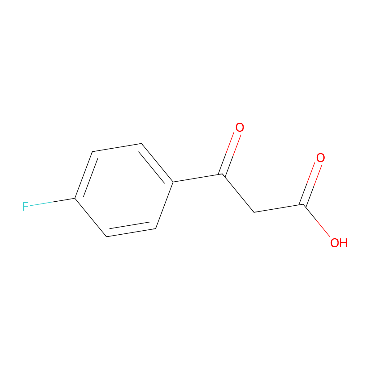 3-(4-Fluorophenyl)-3-oxopropanoic acid molecular structure, CAS 7761-30-0