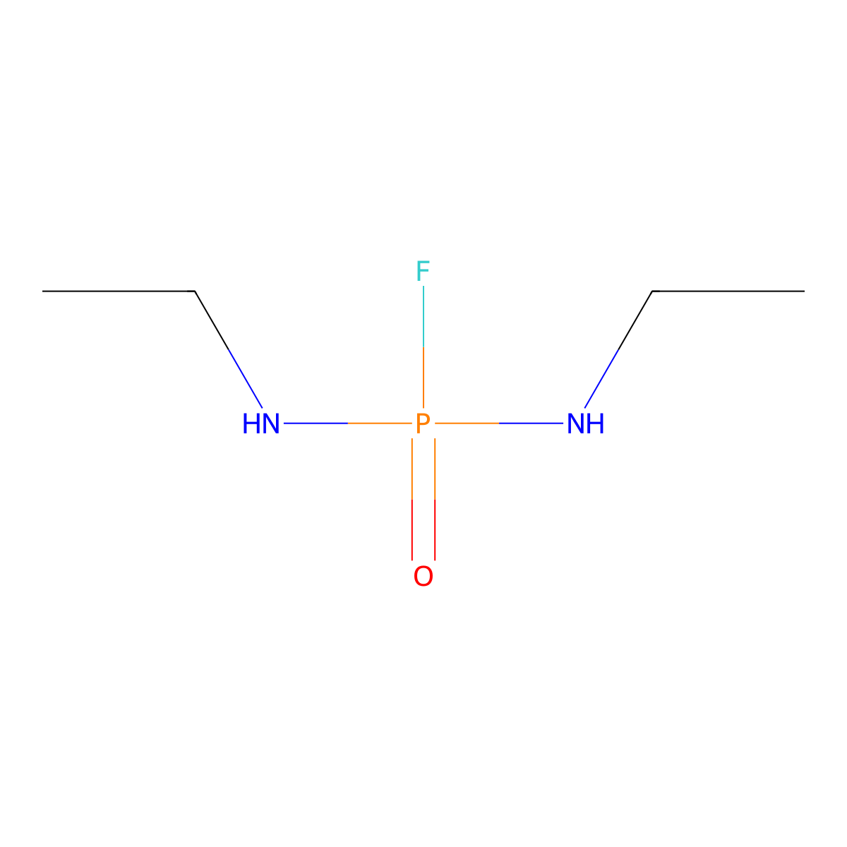 N,N'-Diethylphosphorodiamidic fluoride molecular structure, CAS 7761-52-6