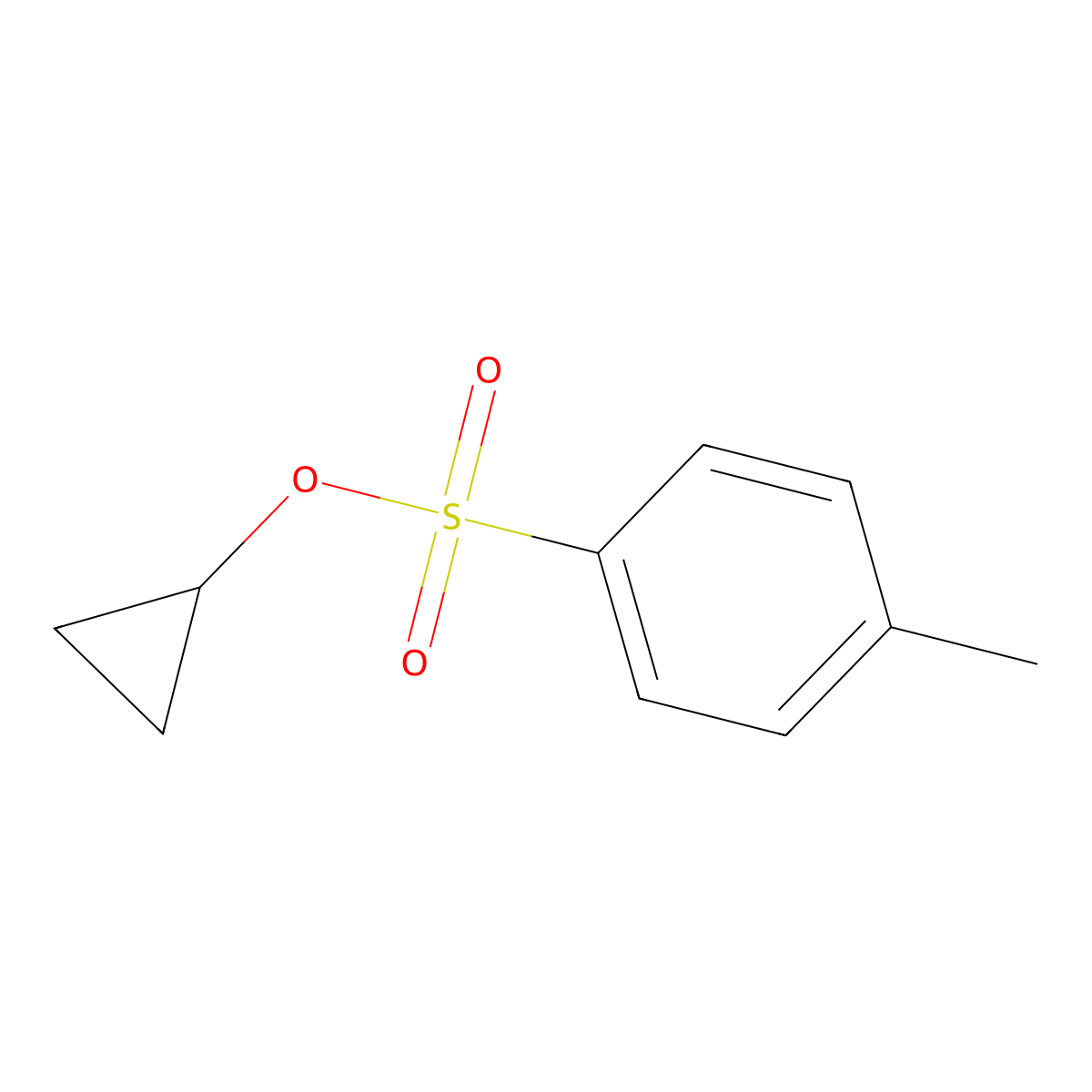 Cyclopropyl 4-methylbenzene-1-sulfonate molecular structure, CAS 7761-76-4