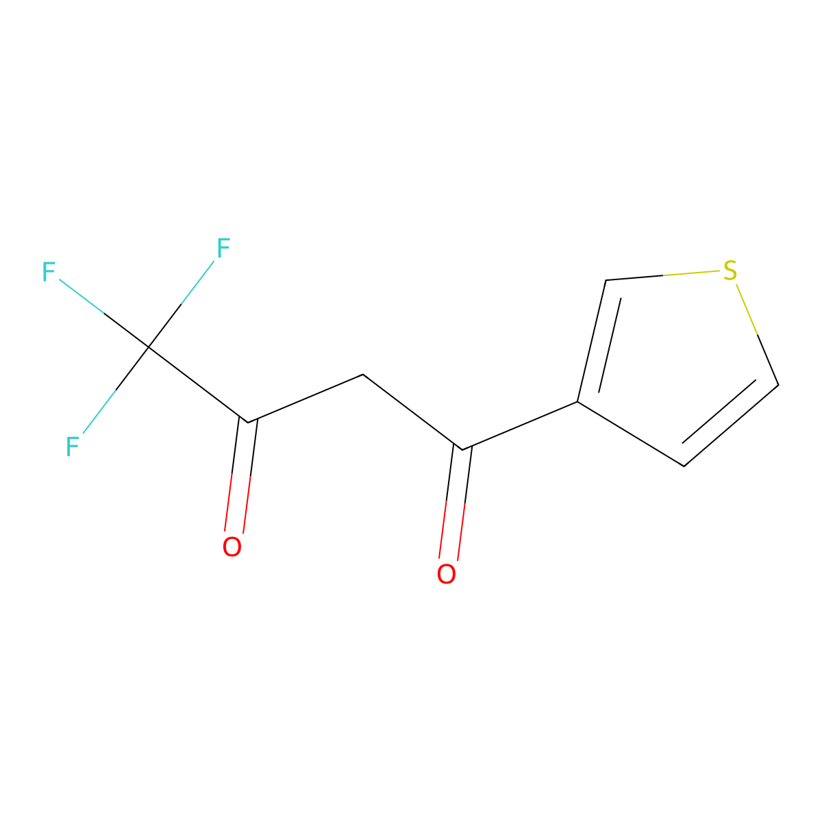 4,4,4-Trifluoro-1-(thiophen-3-yl)butane-1,3-dione molecular structure, CAS 77611-51-9