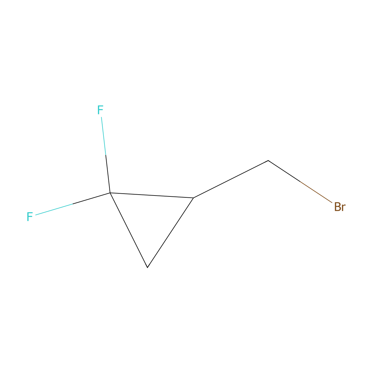 2-(Bromomethyl)-1,1-difluorocyclopropane molecular structure, CAS 77613-65-1