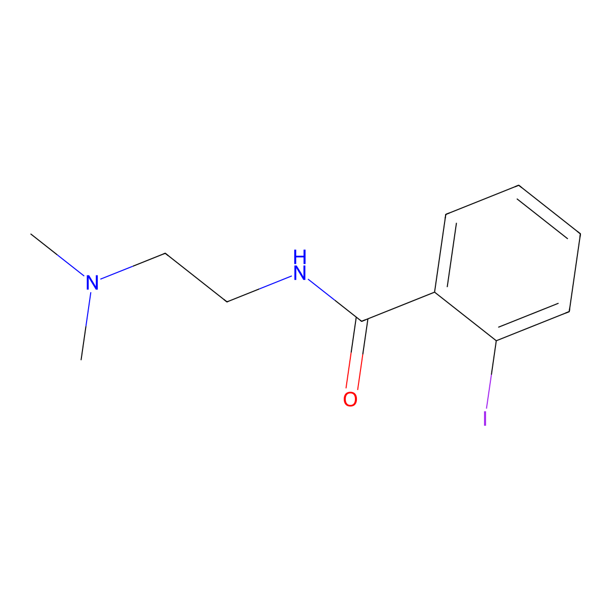 N-[2-(dimethylamino)ethyl]-2-iodobenzamide molecular structure, CAS 77617-04-0