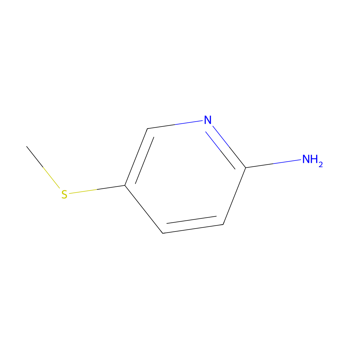 5-(Methylsulfanyl)pyridin-2-amine molecular structure, CAS 77618-99-6