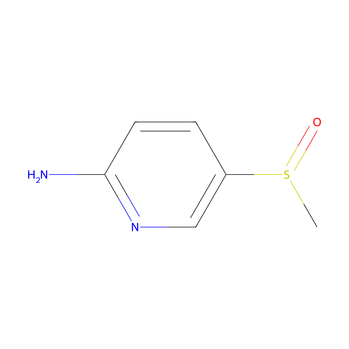 5-Methanesulfinylpyridin-2-amine molecular structure, CAS 77619-01-3