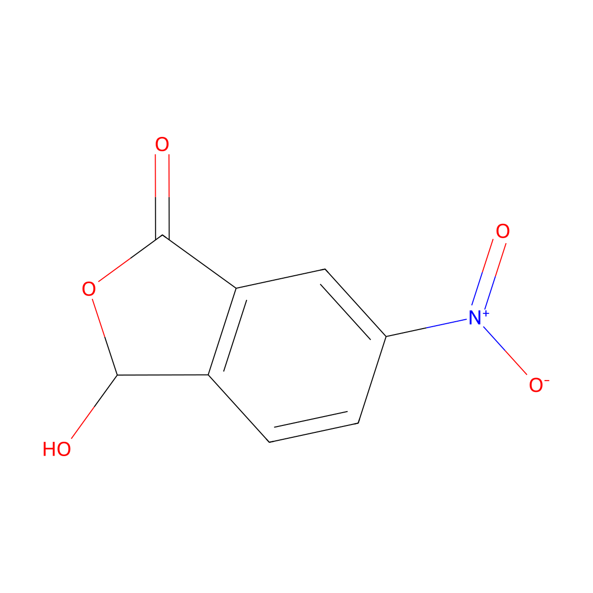 3-Hydroxy-6-nitroisobenzofuran-1(3h)-one molecular structure, CAS 77619-93-3