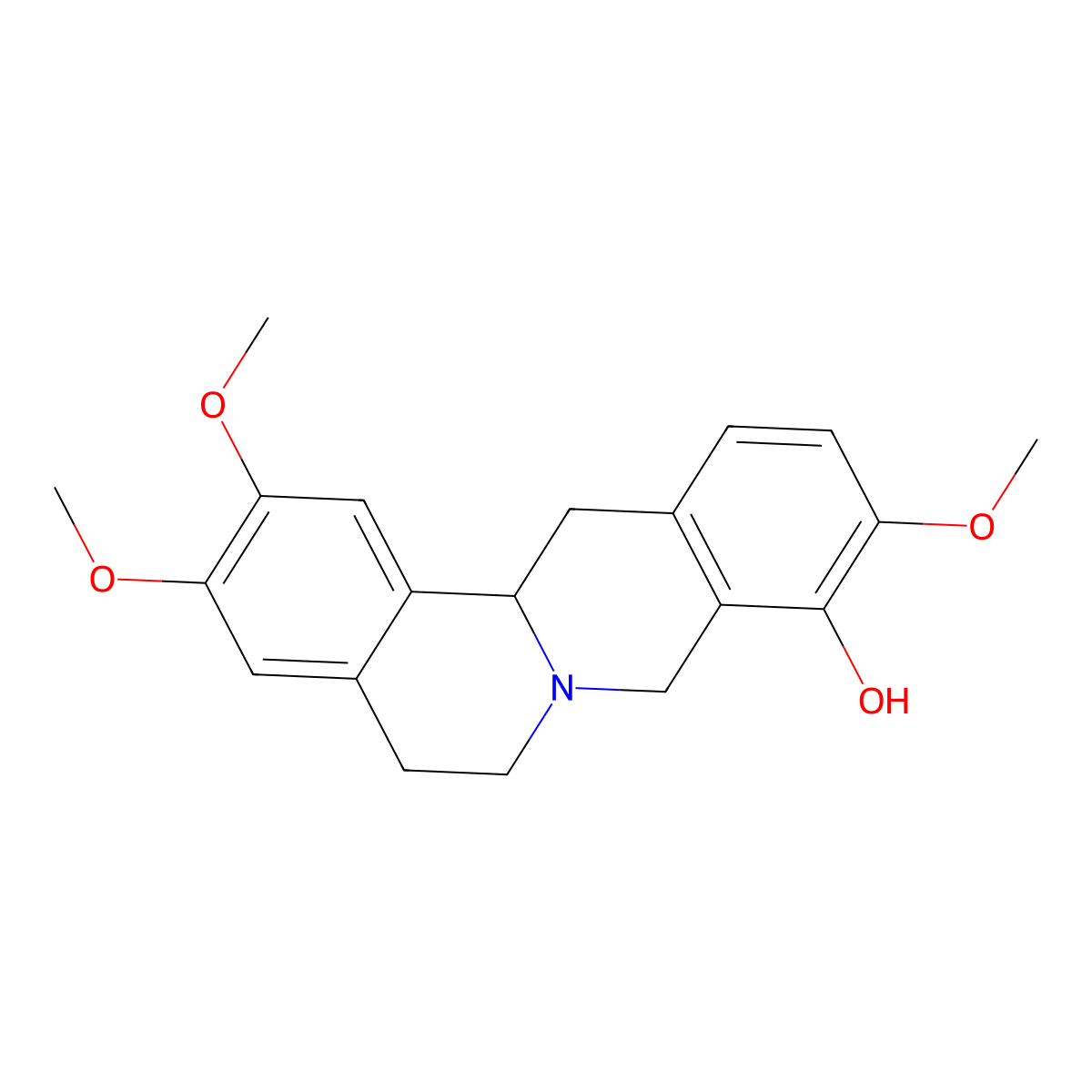 Tetrahydropalmatrubine molecular structure, CAS 7762-76-7
