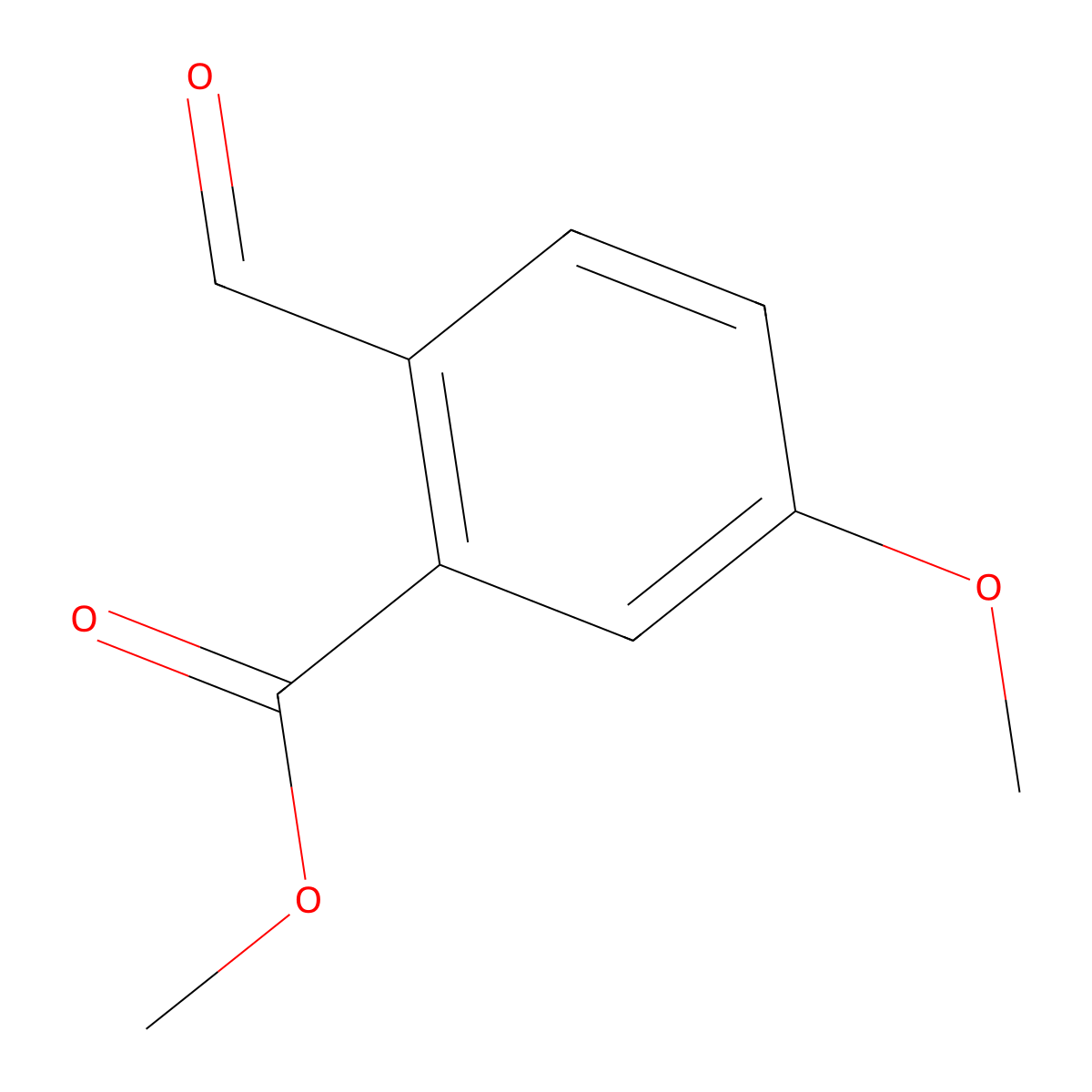 Methyl 2-formyl-5-methoxybenzoate molecular structure, CAS 77620-05-4