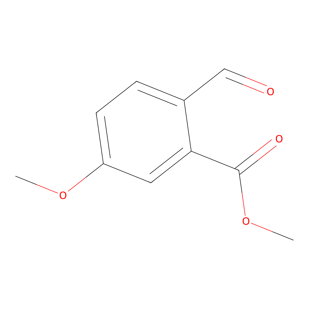 Methyl 2-formyl-5-methoxybenzoate molecular structure, CAS 77620-05-4