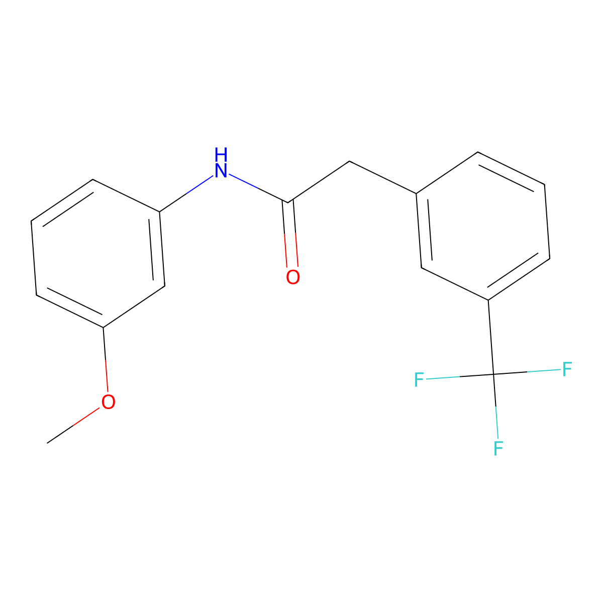 N-(3-methoxyphenyl)-2-[3-(trifluoromethyl)phenyl]acetamide molecular structure, CAS 77620-69-0